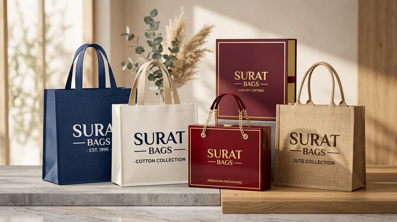 Custom printed Surat Bags carry bags